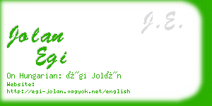 jolan egi business card